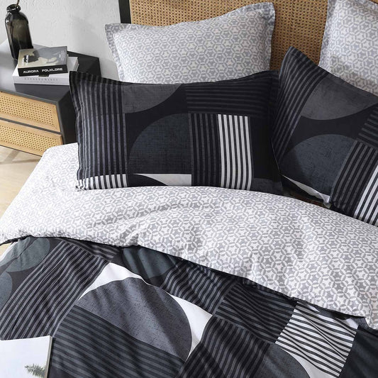 Taj Black Quilt Cover Set by Logan & Mason