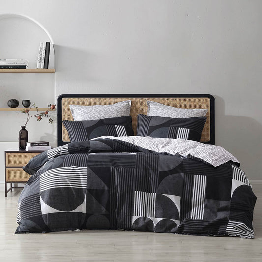 Taj Black Quilt Cover Set by Logan & Mason