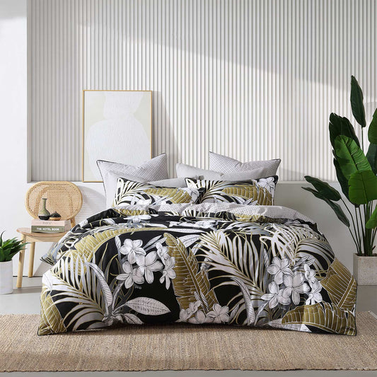 Tariq Black Quilt Cover Set by Logan & Mason