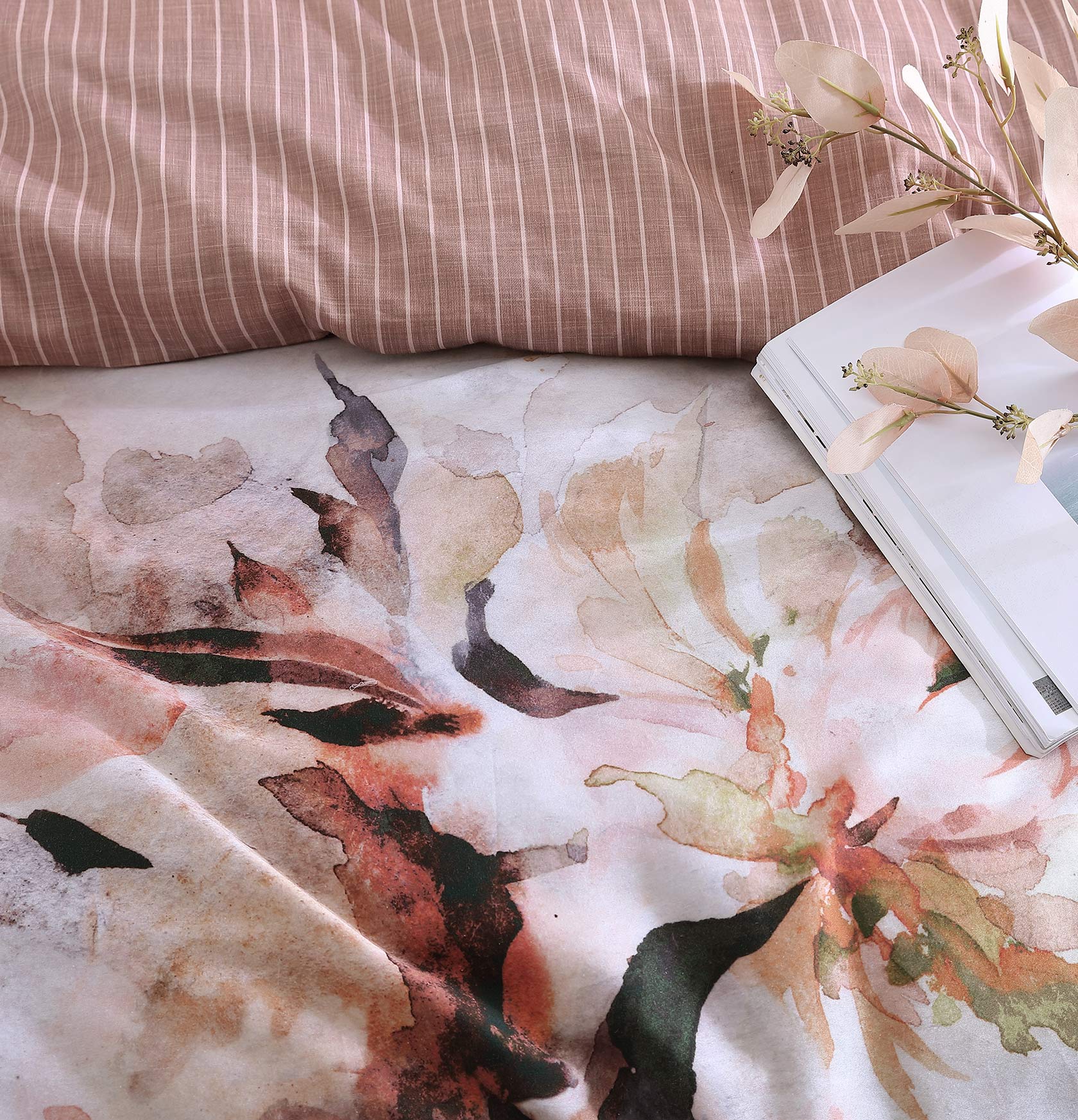 Tessa Peach Quilt Cover Set by Private Collection