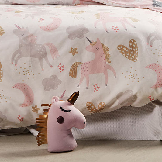 Unicorn Blush Quilt Cover Set by Logan and Mason Kids