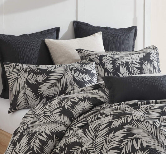 Villa Black Quilt Cover Set by Logan and Mason Platinum