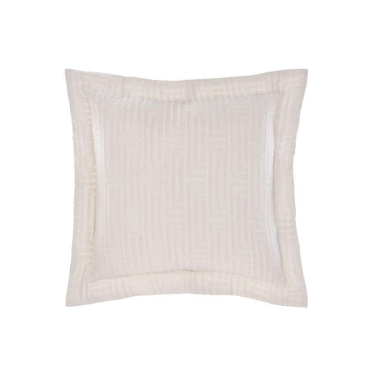 Winston White Cushion 48 x 48 cm by Linen House