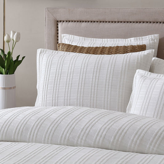 Winton White Quilt Cover Set by Private Collection