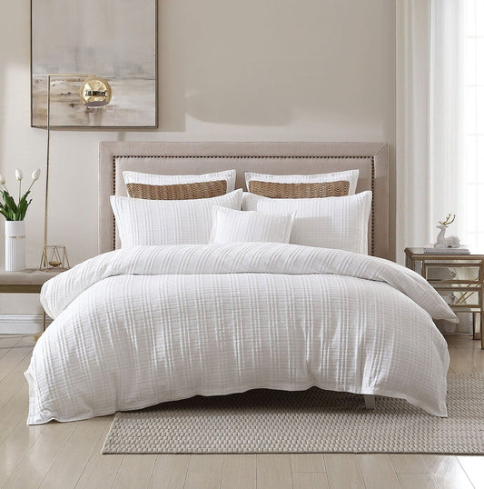 Winton White Quilt Cover Set by Private Collection