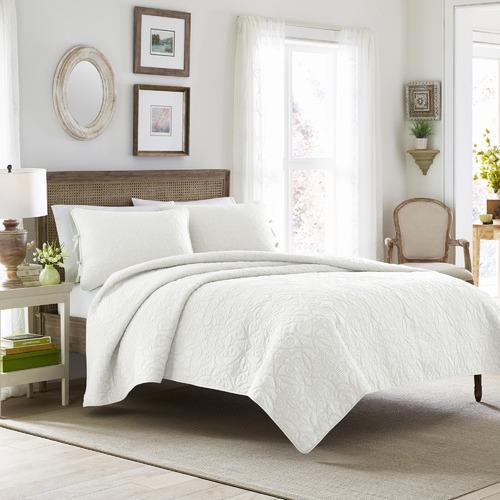White Felicity Cotton Coverlet Set by Laura Ashley