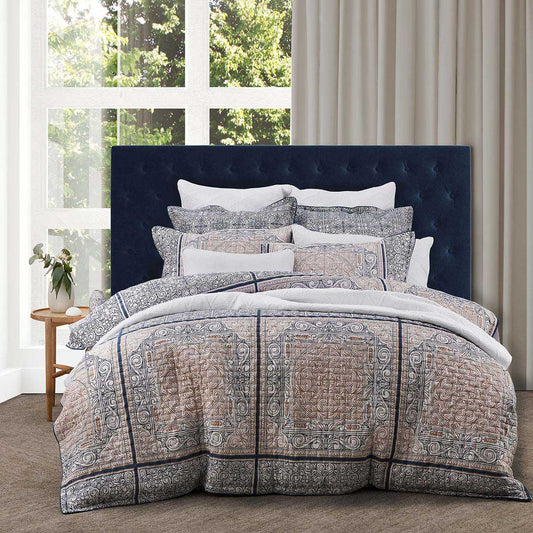 Willard Navy Quilt Cover Set by Private collection