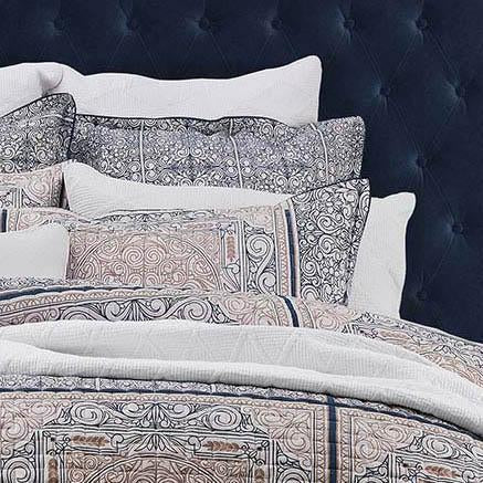 Willard Navy Quilt Cover Set by Private collection