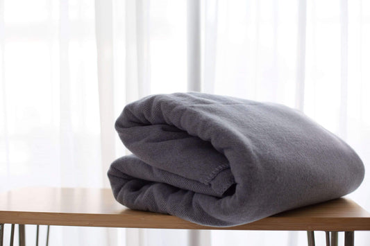 Australian Made Wool Twill Grey Blankets by Bambi