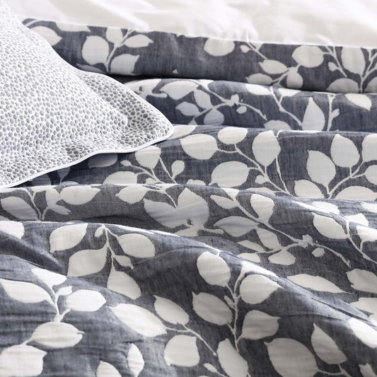 Wynter Navy Quilt Cover Set by Private Collection