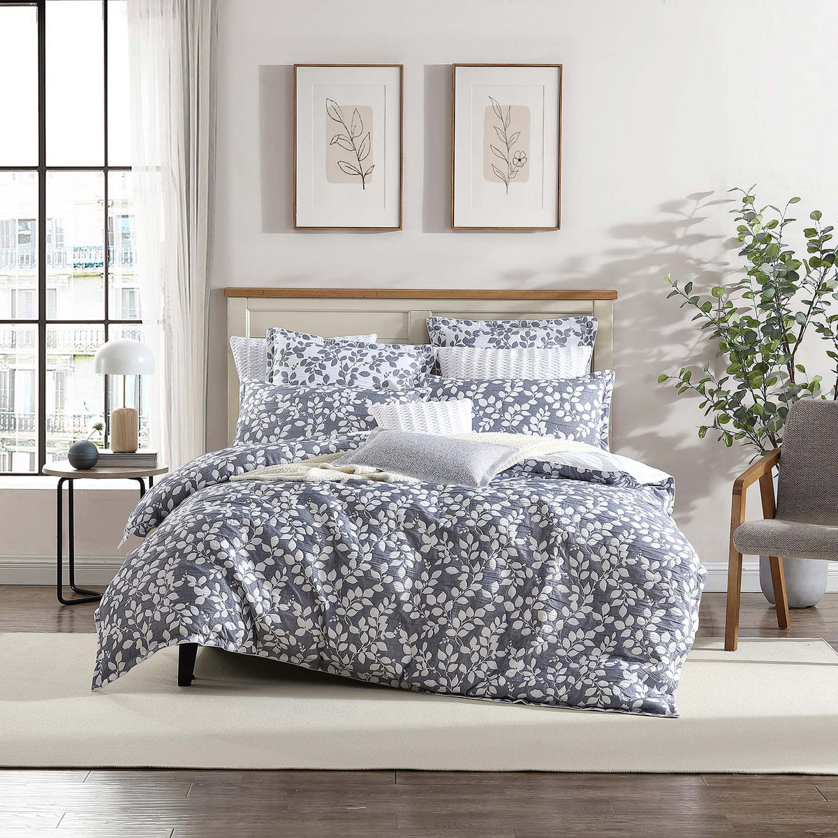 Wynter Navy Quilt Cover Set by Private Collection | Quilt Cover World