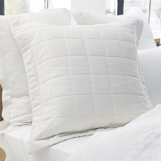 Abbotson White Linen European Pillowcase by Sheridan