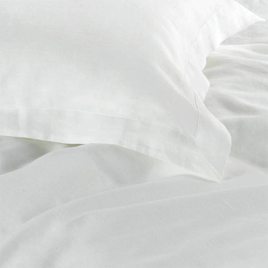 Abbotson White Linen Tailored Pillowcase Pair by Sheridan