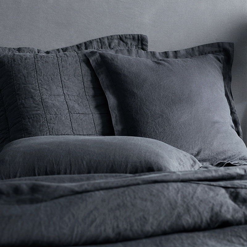 Abbotson Carbon Linen European Pillowcase Pair by Sheridan