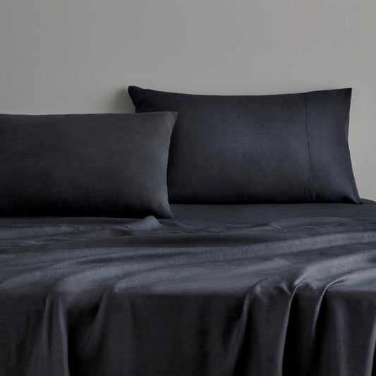 Abbotson CARBON Linen Flat Sheet by Sheridan