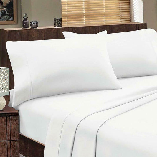 Abrazo Flannelette White 175GSM Egyptian Cotton Sheet Set by Jenny Mclean