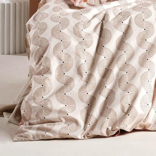 Aida Coral Quilt Cover Set by Linen House