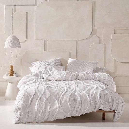 Amadora White Quilt Cover Set by Linen House