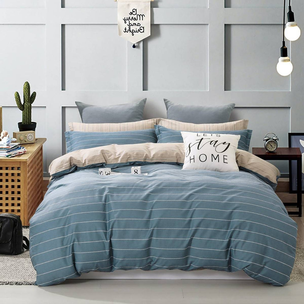 James Blue Quilt Cover Set by Ardor Quilt Cover World