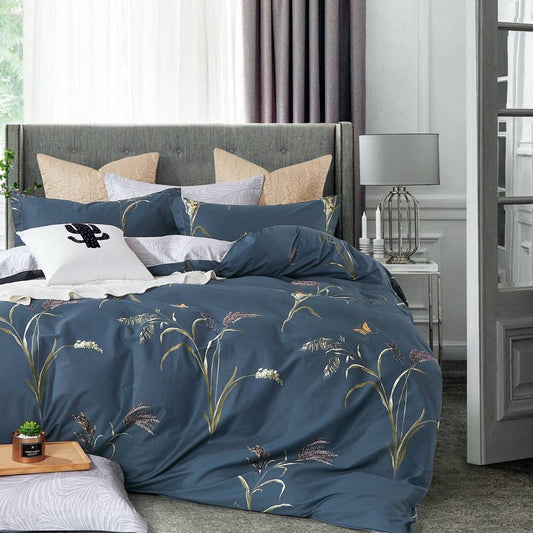 Reed Teal Quilt Cover Set by Ardor