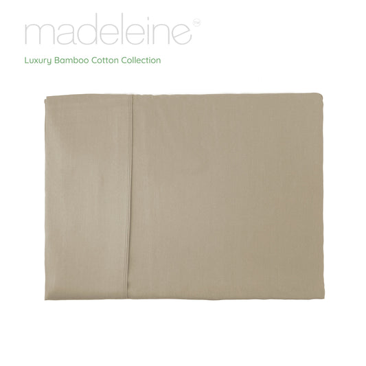 Madeleine Hotel Linen Bamboo Cotton Sheets Set - Stone