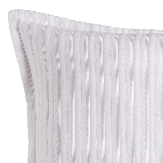 Evora White European Pillowcase by Bianca