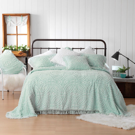 Kalia Soft Blue Bedspread Set by Bianca
