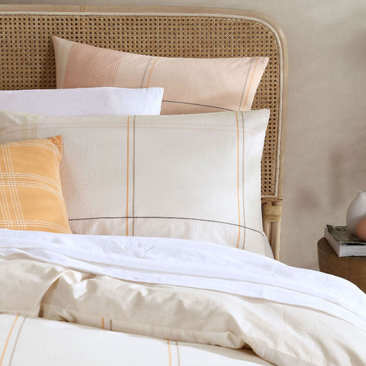 Cobain Vanilla Quilt Cover Set by Linen House