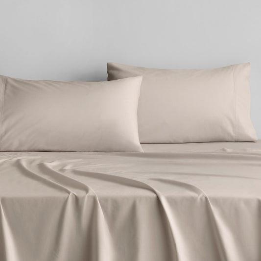 Byren Percale Sheet Set WARM SAND by Sheridan