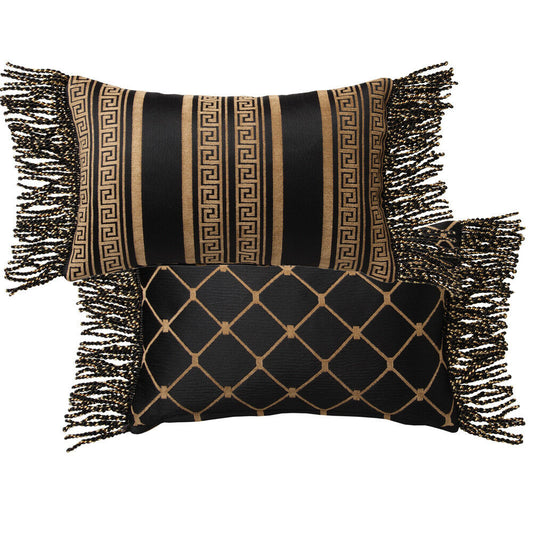 Massimo Black Decorator Cushion by Davinci