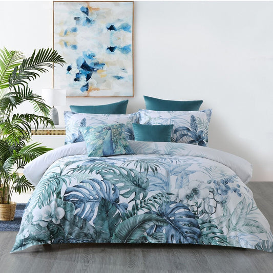 Kailua Teal Quilt Cover Set by Bianca