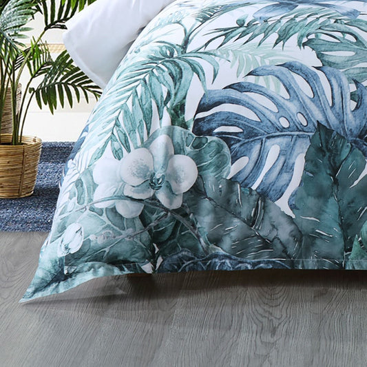 Kailua Teal Quilt Cover Set by Bianca
