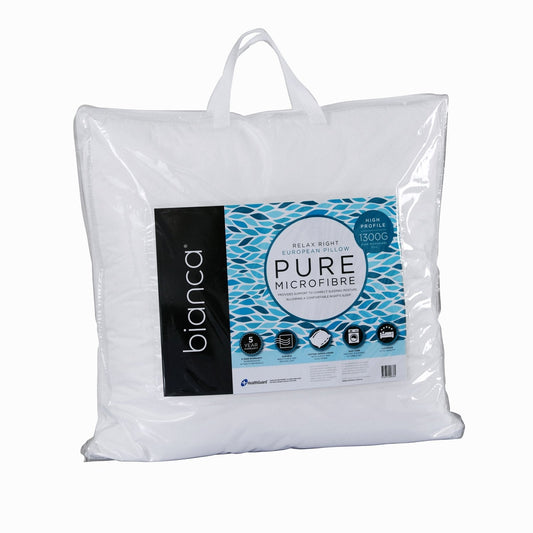 Relax Right Pure Microfibre European Pillow Profile 1300g by Bianca