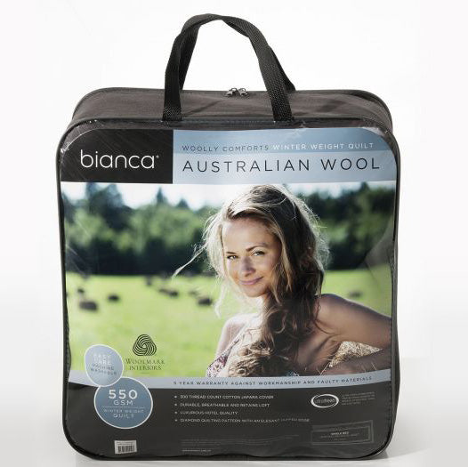 Woolly Comforts 550gsm Washable Wool Winter Weight Wool Quilt by Bianca