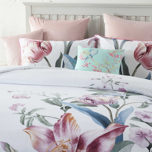 Fiorella Blush Quilt Cover Set by Bianca