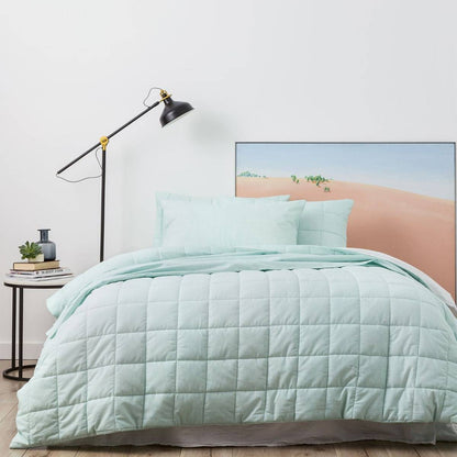 Park Avenue Paradis FRESH Washed Chambray Quilted Quilt Cover Set