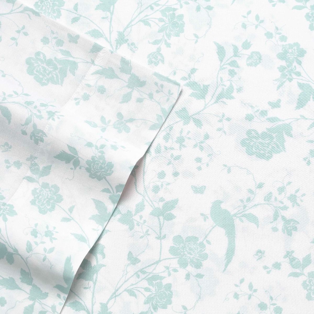 Garden Palace Duck Egg Blue Cotton Sheet Set by Laura Ashley