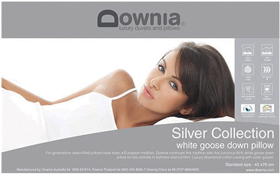 Downia Silver Collection 85/15 Goose Down & Feather Pillow
