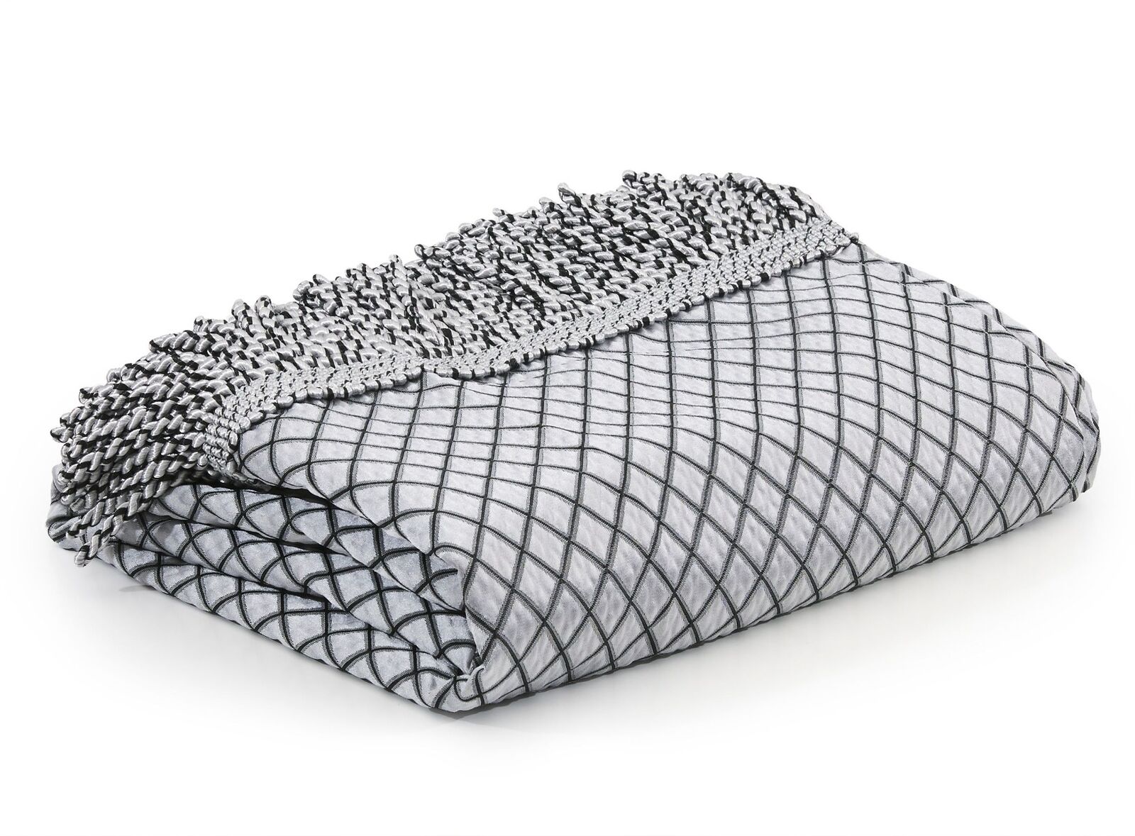 Throw Rug Cover Lancaster 135 x 200cm Throw Rug - Silver – Quilt Cover World