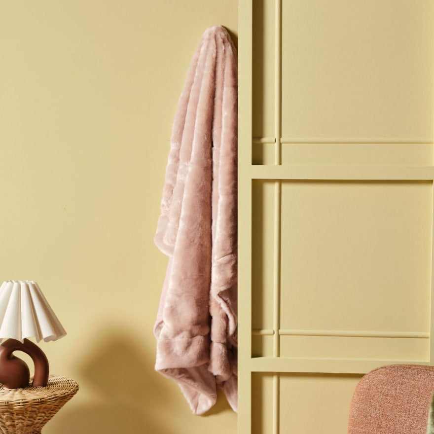 Selma Pink Throw Rug by Linen House | Quilt Cover World