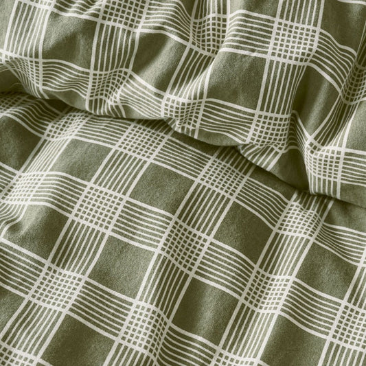 Barnette Moss Flannelette Quilt Cover Set by Linen House