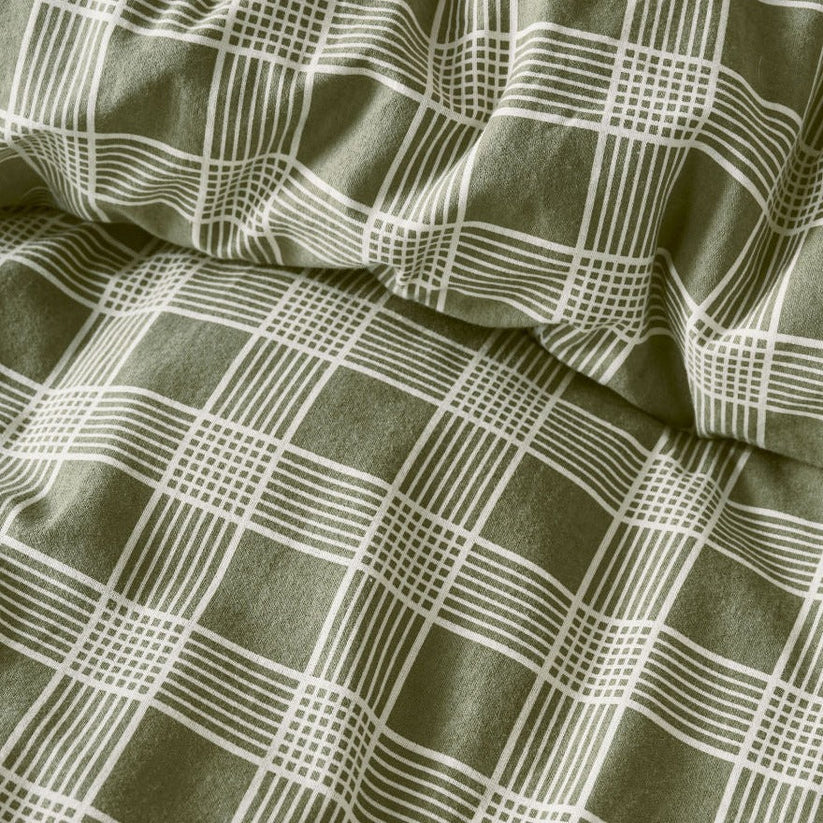 Moss Flannelette Quilt Cover Set by Linen House Linen