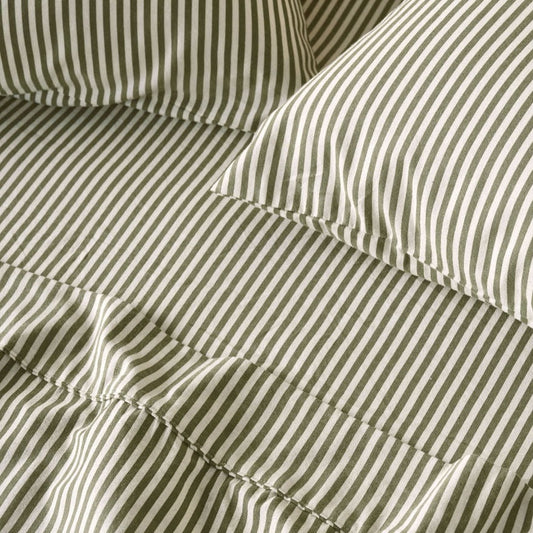 Holborn Olive Green Flannelette Sheet Set by LINEN HOUSE