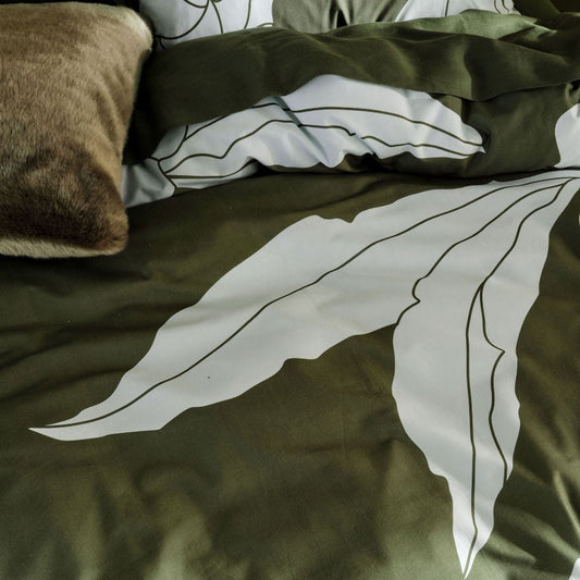 Lita Moss Quilt Cover Set by Linen House