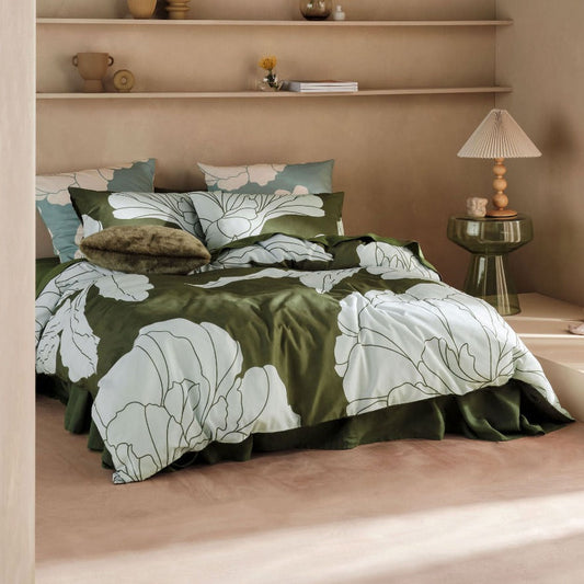 Lita Moss Quilt Cover Set by Linen House