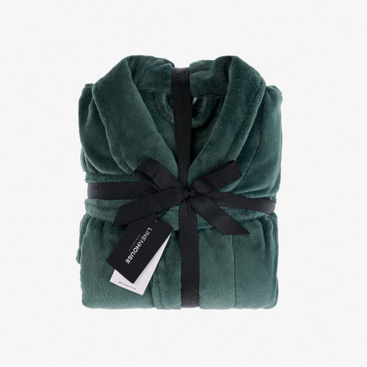 Plush Green Bathrobe by Linen House