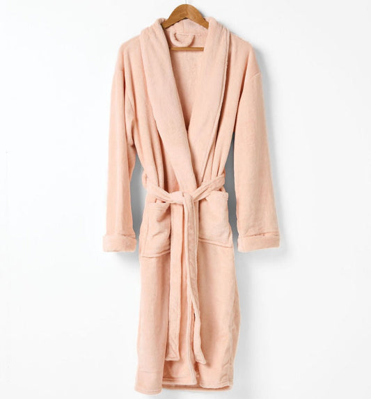 Plush Pink Bathrobe by Linen House