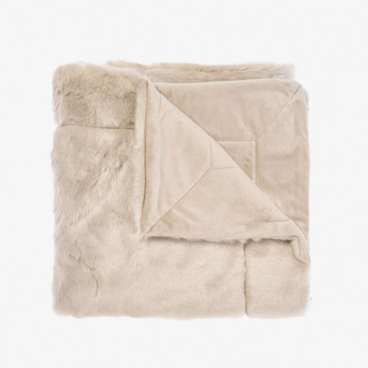 Selma Oatmeal Throw Rug by Linen House