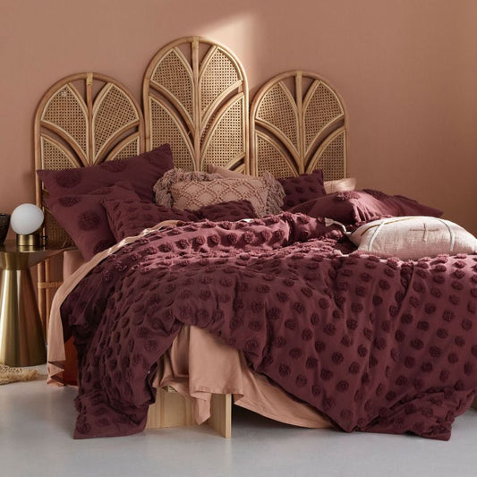 Haze Rhubarb Quilt Cover Set by Linen House