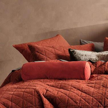 Heath Quilt Cover Set Rust by Linen House